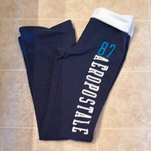 Aéropostale Navy Sweatpants with White Waistband